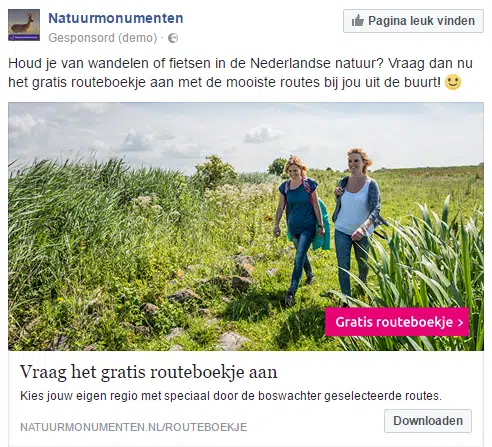 Natuurmonumenten retargeting