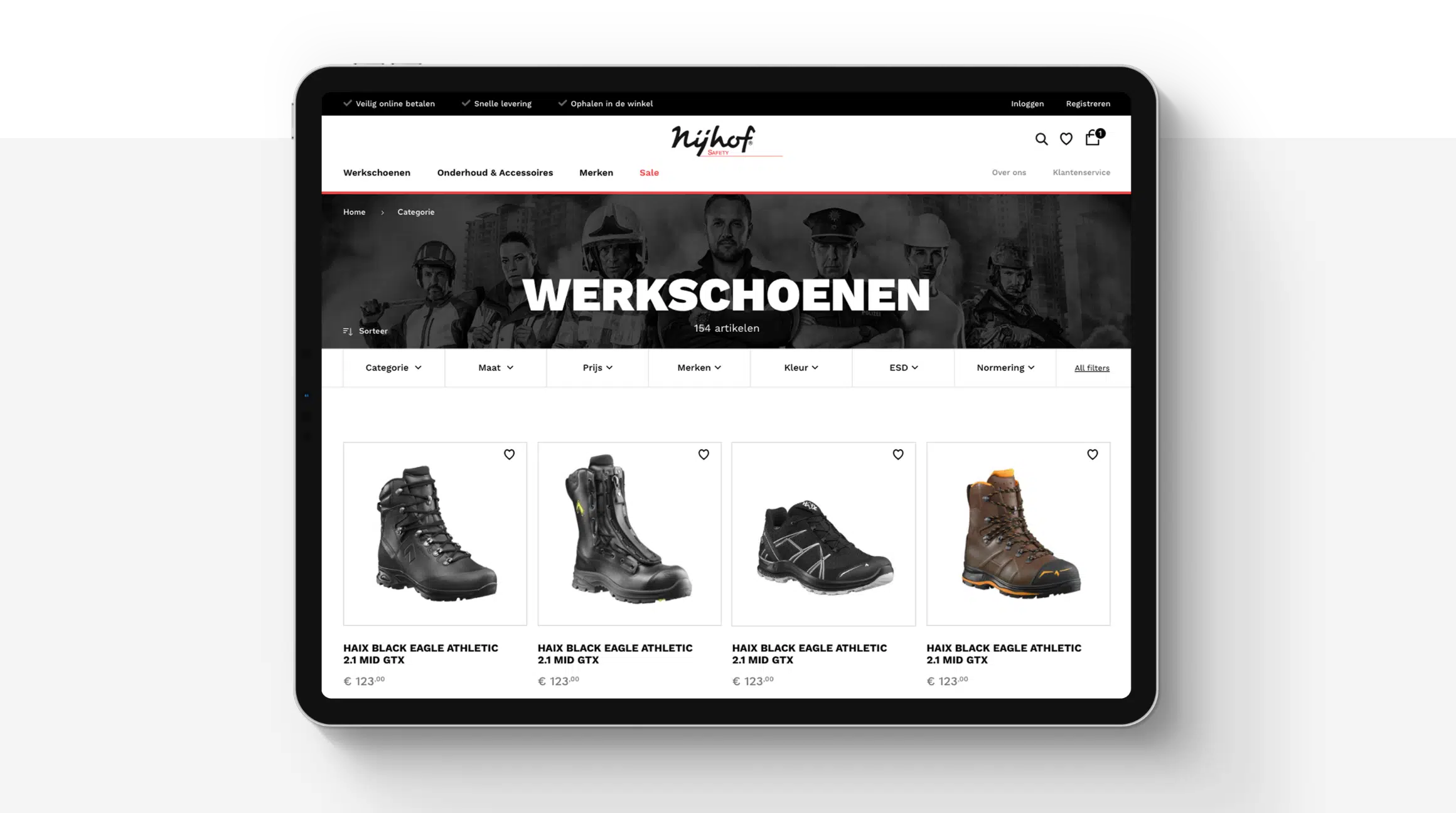 Nijhof Safety website ontwikkeling