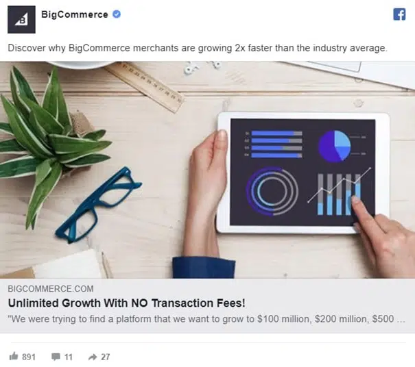 bigcommerce retargeting advertentie