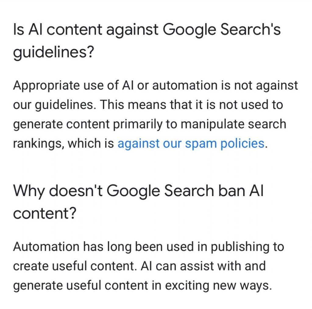 Google beleid bij AI