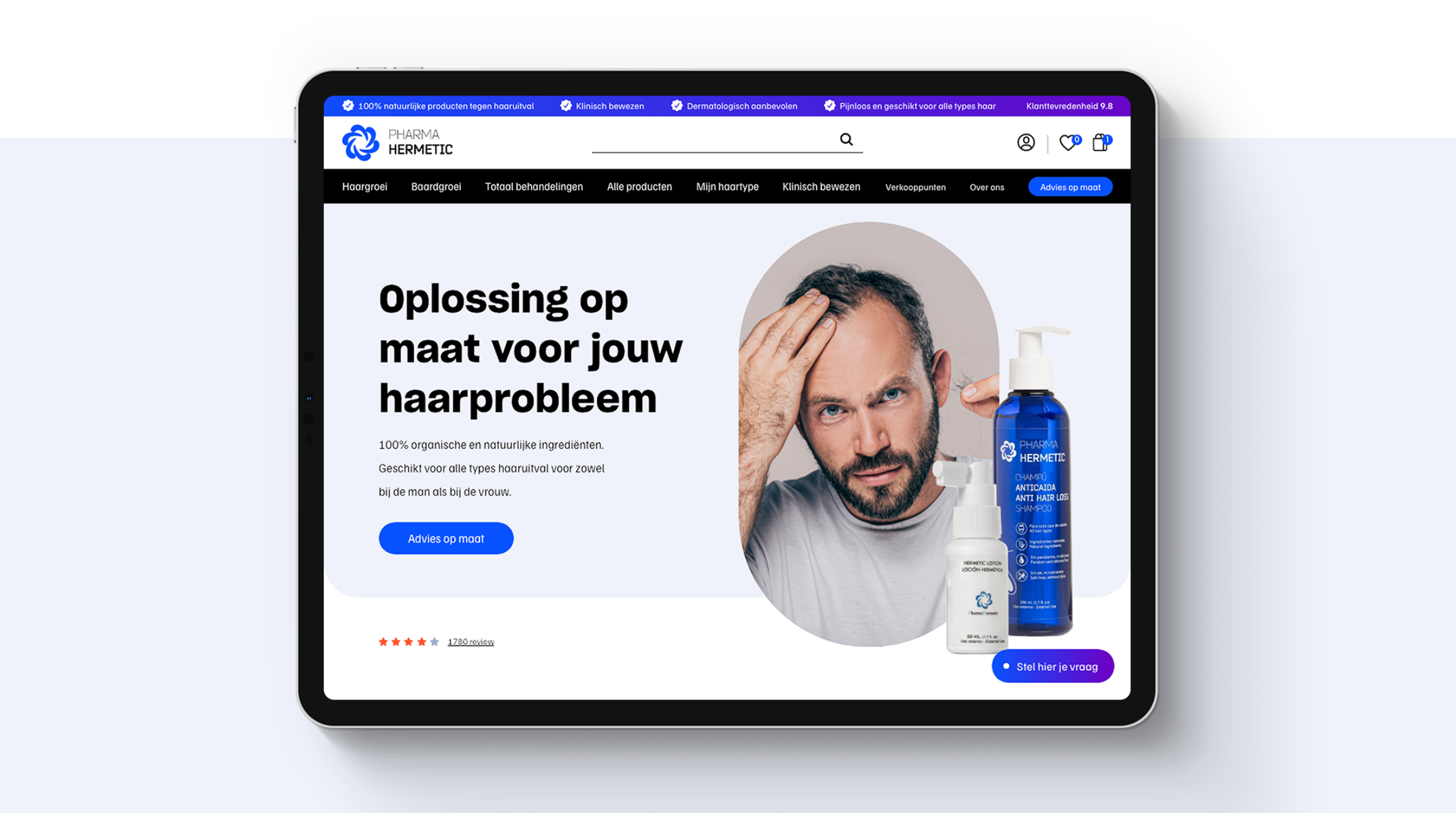pharma hermetic webshop development