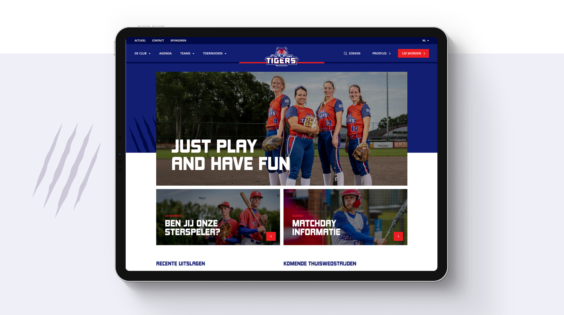 nieuwe website voor Tex Town Tigers