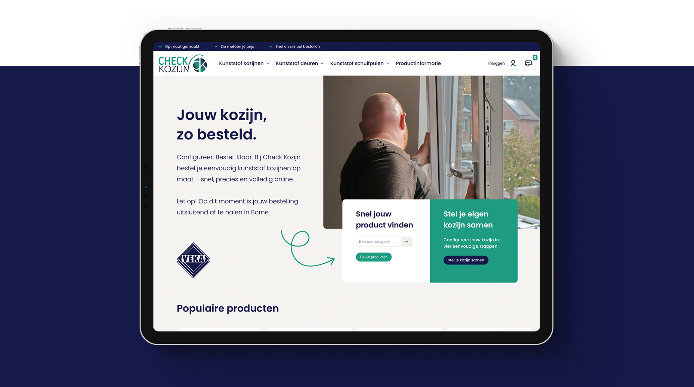 webdesign voor kunststof kozijnen webshop
